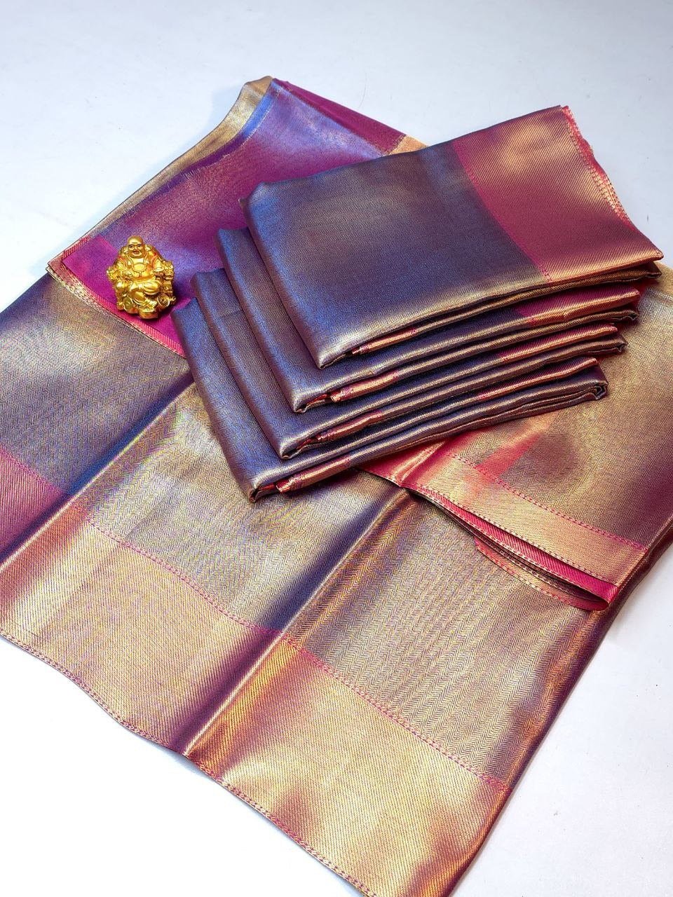 Jyothika-Inspired Semi Kanchivaram Silk Saree with Designer Pallu & Brocade Blouse – HOK0002
